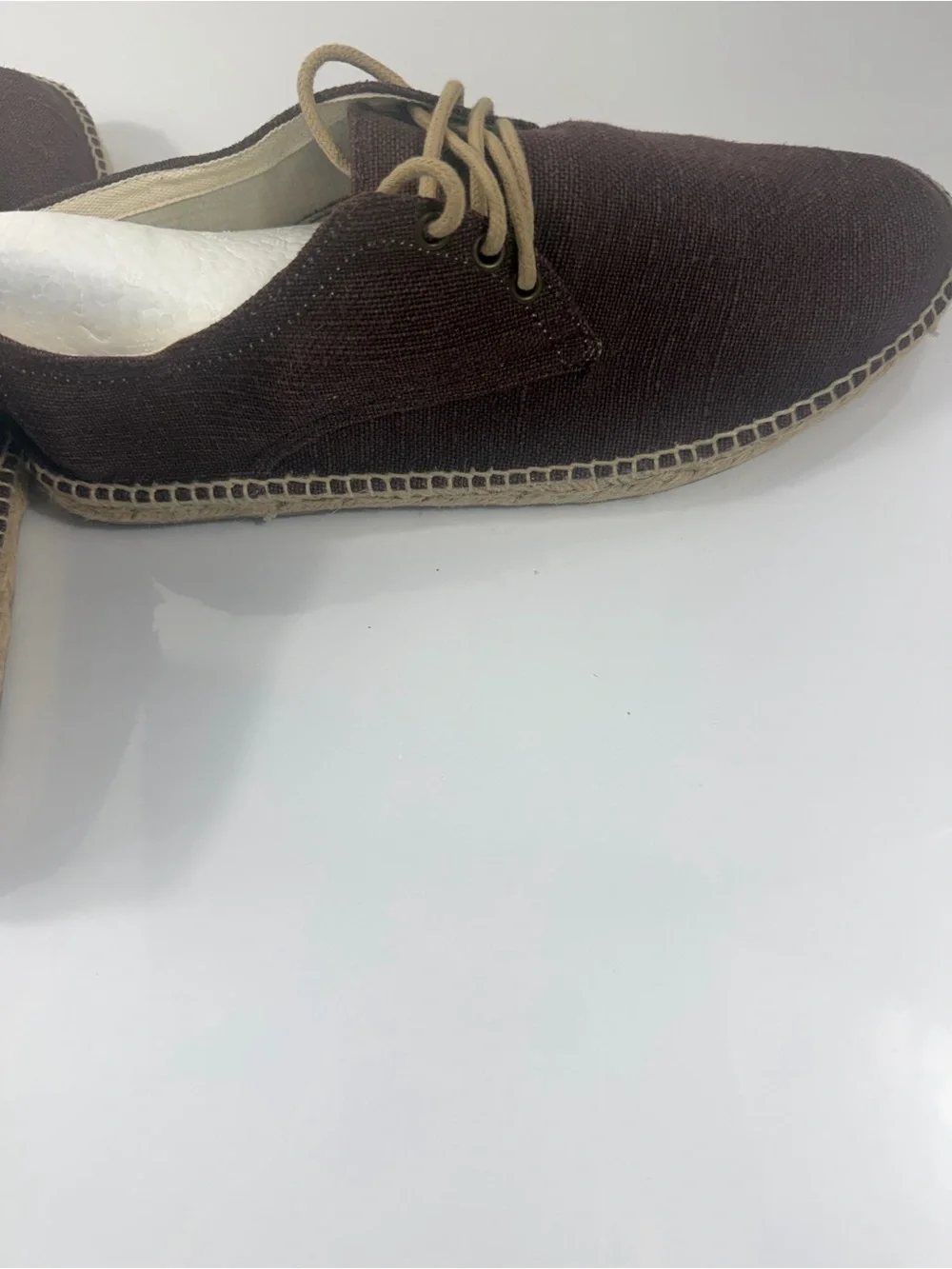 La Manual Alpargatera Men’s Handmade Espadrilles Burgundy Brown EU 45. US 11.5